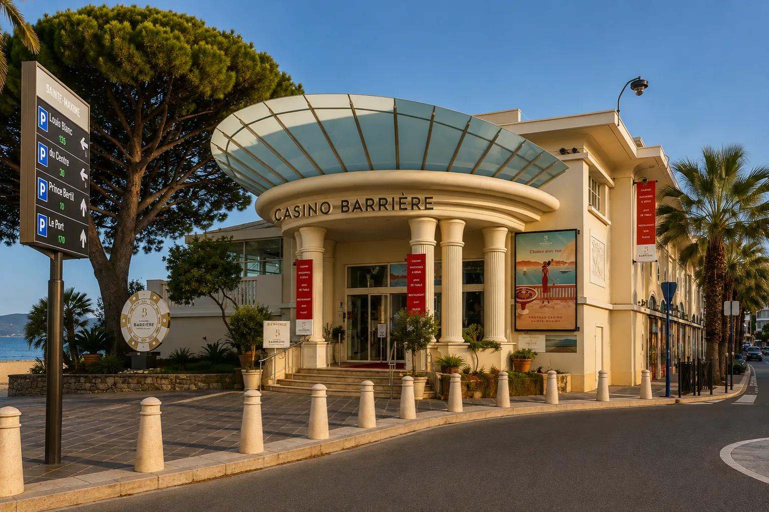 Casino Barrière de Sainte-Maxime, vue d'illustration de la façade